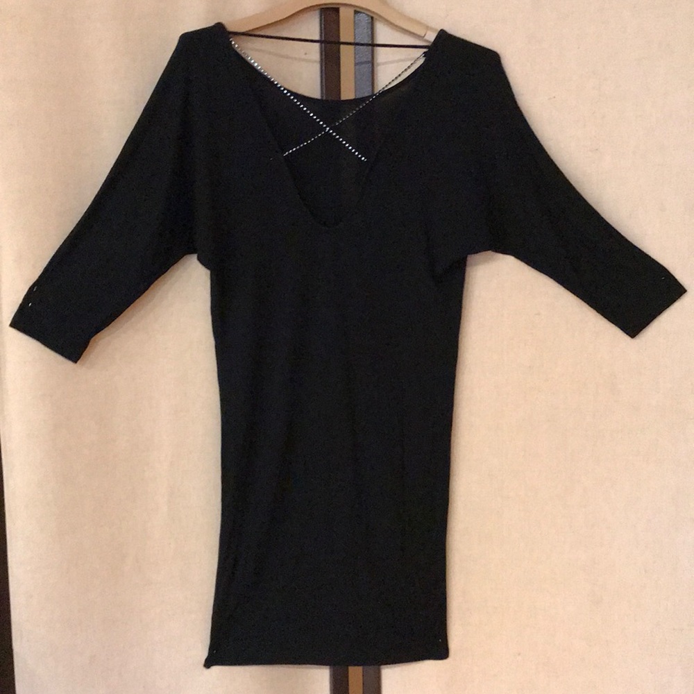 Forever 21 Black Knit Dress with rhinestone